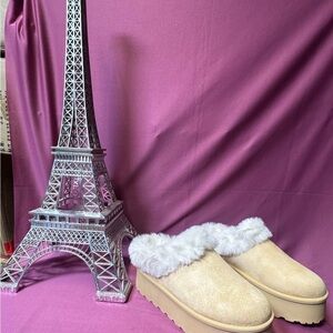 Glaze Tan Fur-Lined Women's Slippers